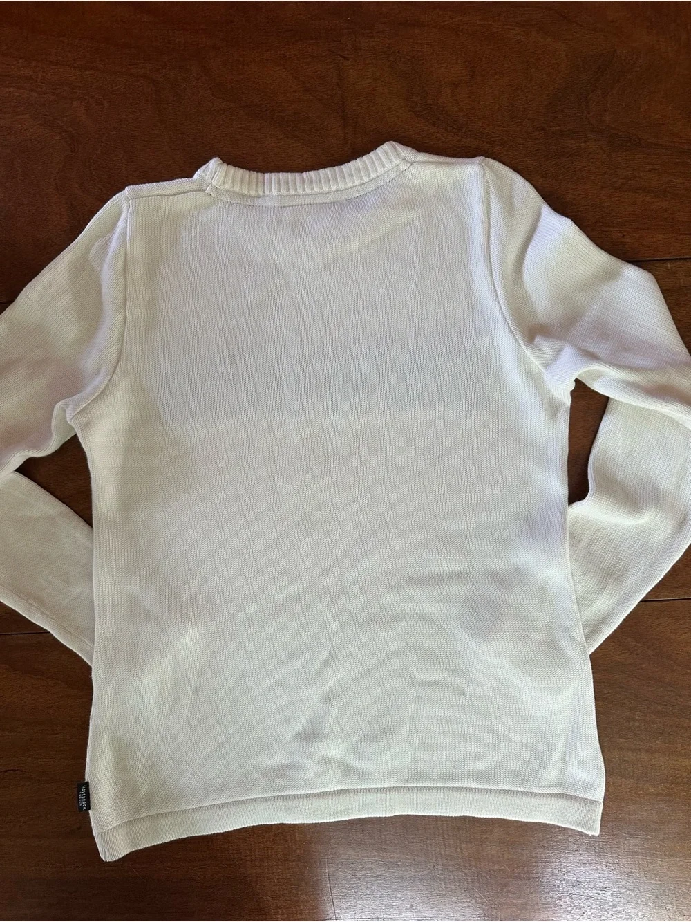 Holebrook Sweden Newport Organic Cotton Knit Sweater Small White